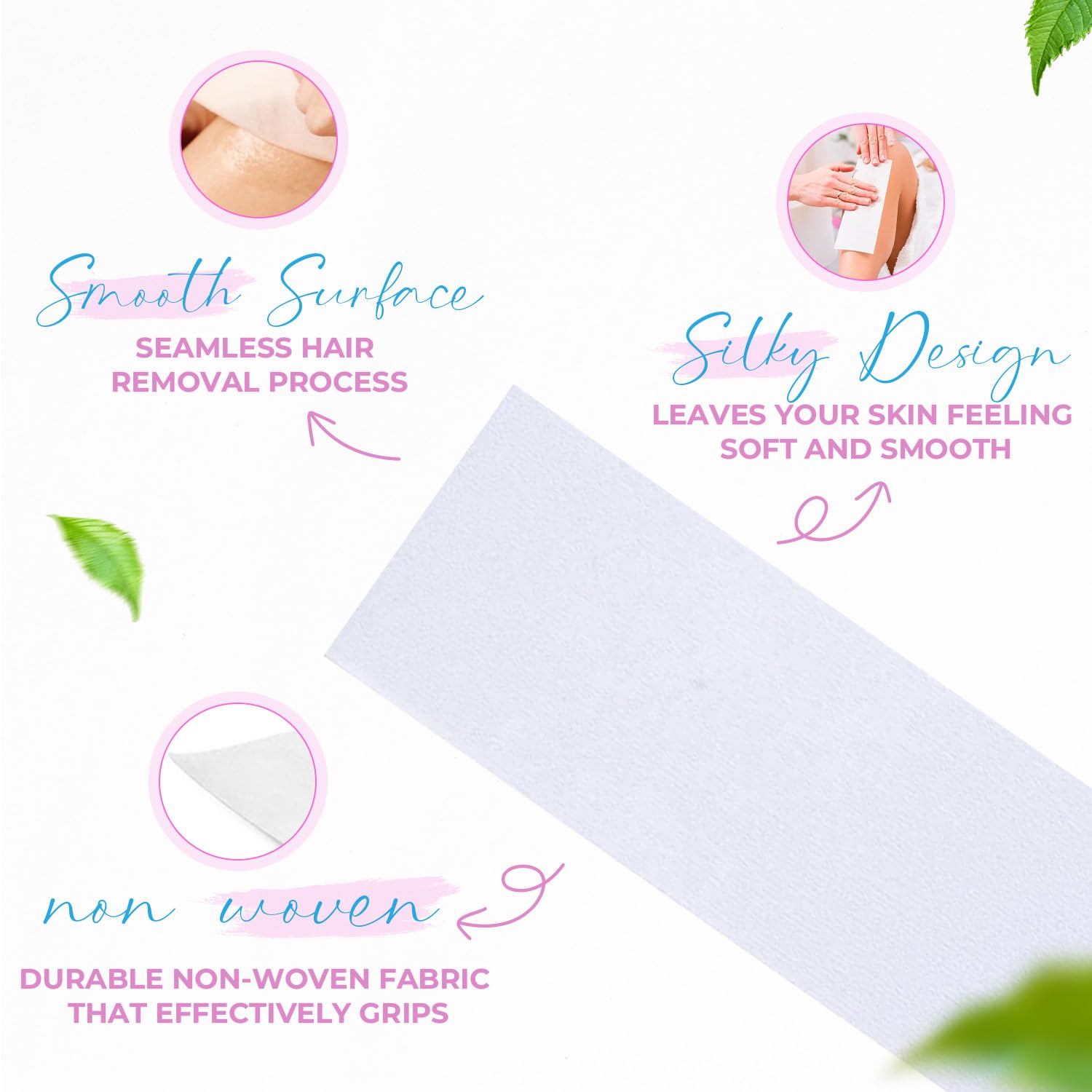 Tifara Beauty Non Woven Large 3x9 Body and Facial Wax Strips (250)