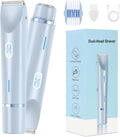 Bikini Trimmer for Women-2 in 1 Dual Head Bikini Shaver & Body Shaver (Red)