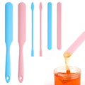 WLLHYF 6Pcs Non-Stick Wax Spatulas Set Silicone Spatula Wax Hair Applicator Removal Sticks Reusable Hard Wax-Scraper Eyebrow-Wax Sticks for Home Salon Body Use