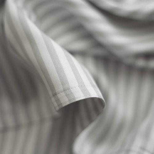 Pure Bamboo Twin Sheets - Luxuriously Soft & Cooling 100% Organic Viscose Bed Sheet Set | Double Stitching, Stripes