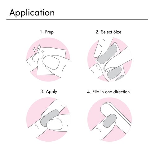 Dashing Diva Gloss Nail Strips 5-in-1 Kit - Best of Pinks - UV Free, Chip Resistant, Long Lasting Gel Nail Stickers - Contains 110 wraps, 5 prep pads, 2 nail files