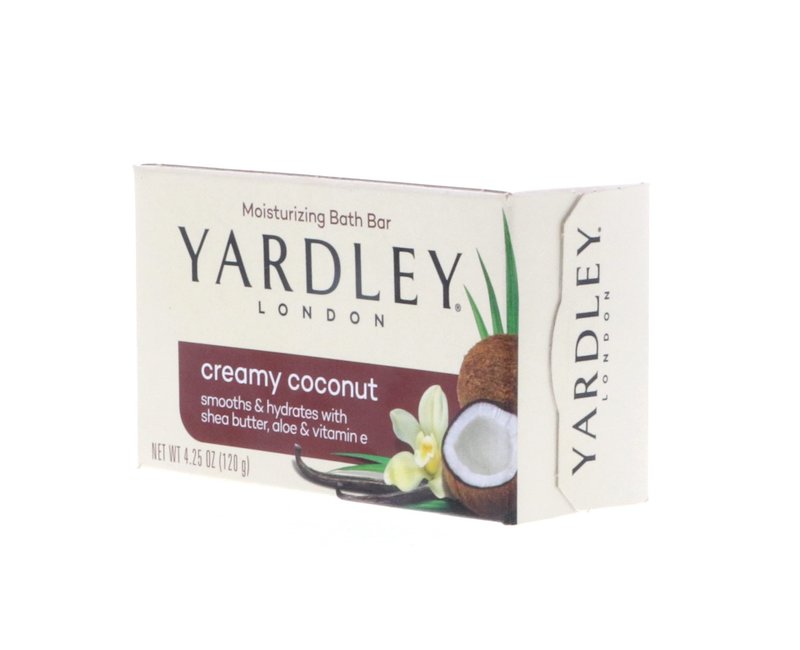 Yardley Creamy Coconut Bath Bar, 4.25 oz Pack of 8