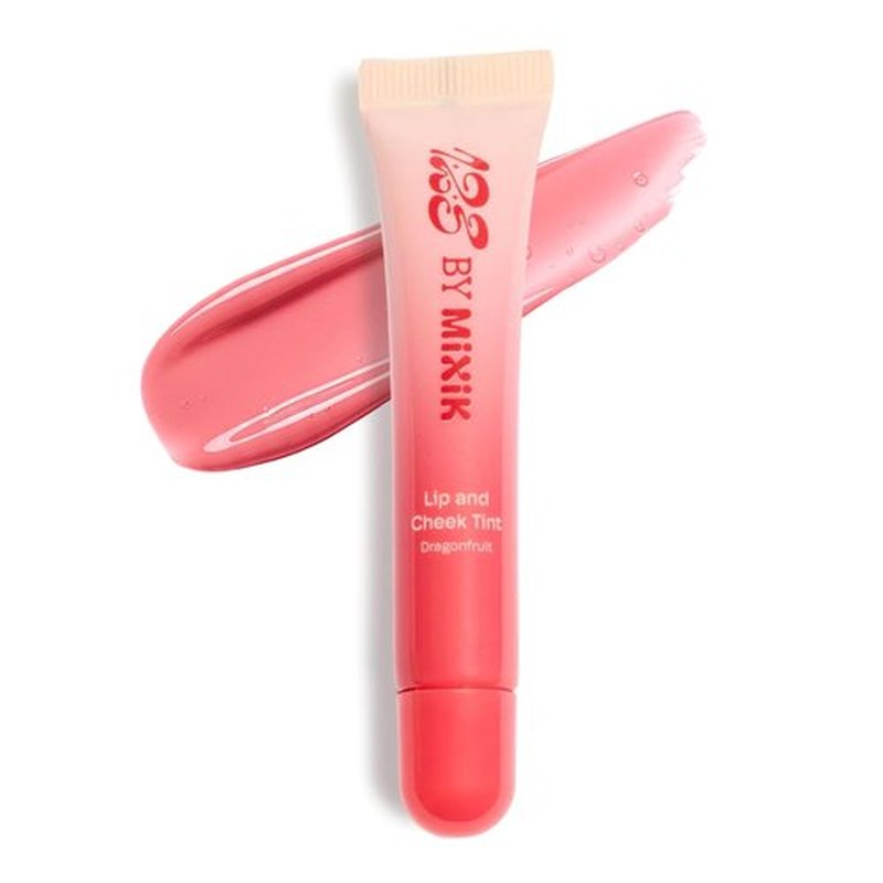 MIXIK Cheeky Blush Tint & Lip Stain - Multi-Use, Long-Lasting Vegan Makeup | Dragonfruit, 0.3 fl oz (9ml)