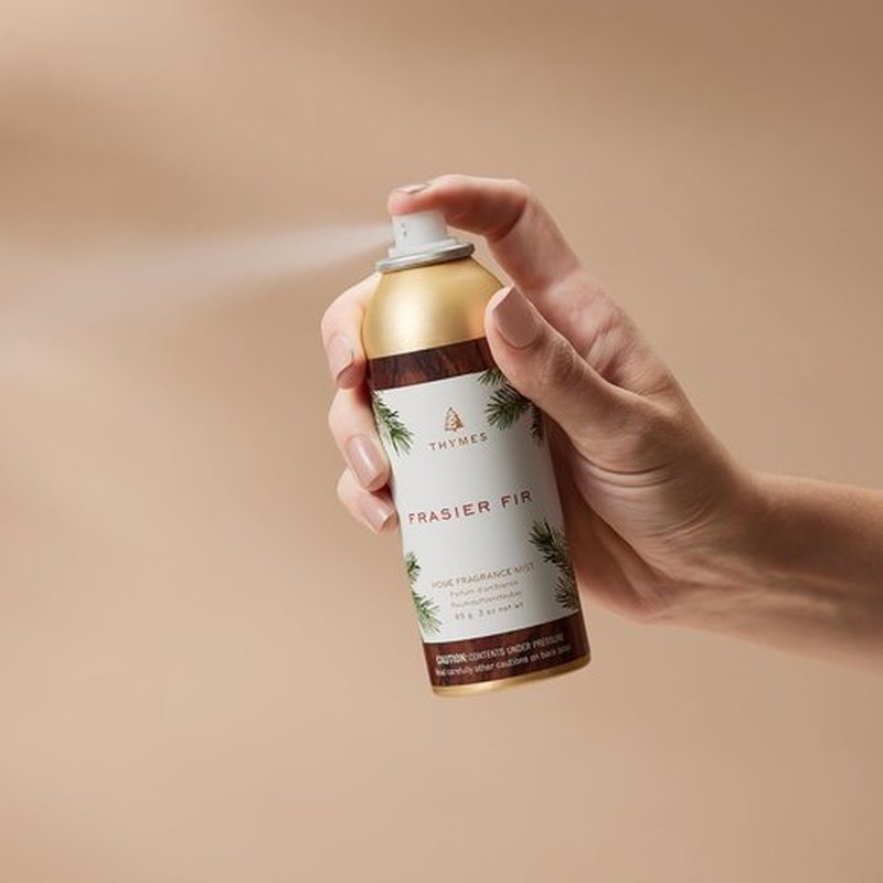Thymes Home Fragrance Mist - Long-Lasting Pine Air Freshener Spray | Crisp Siberian Fir & Cedarwood, 3 oz
