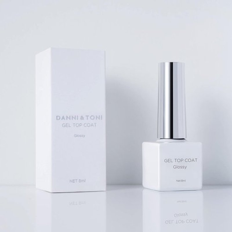 DANNI & TONI Glossy Gel Top Coat - 8ml High Shine, Long Lasting Finish for Gel Nails