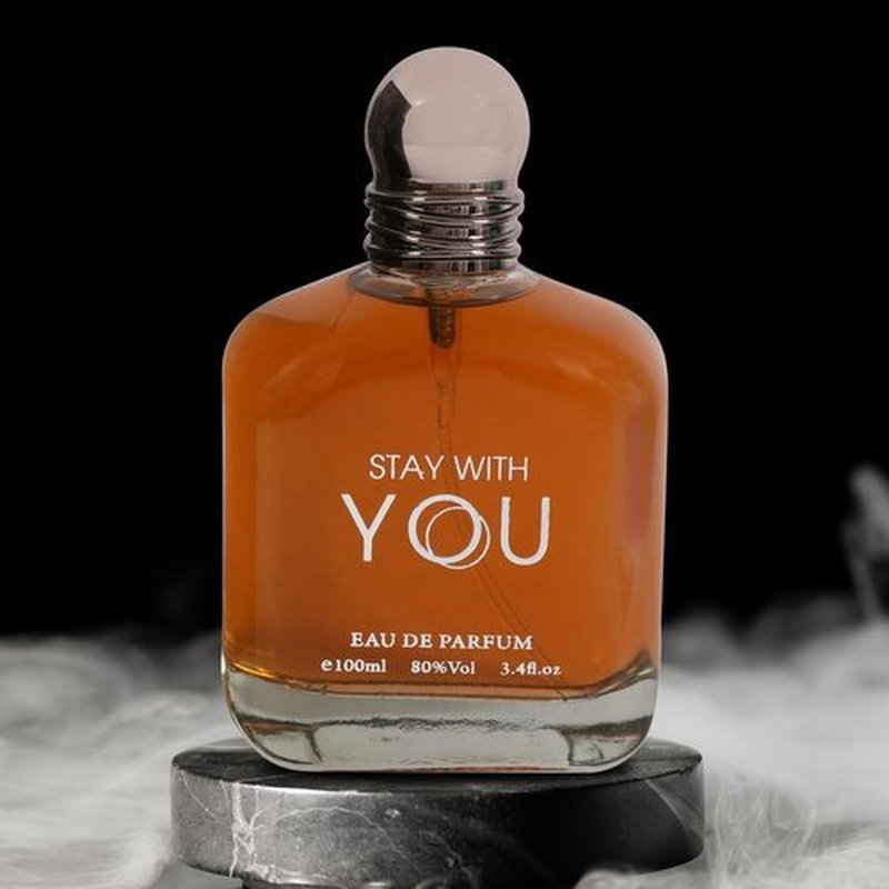 Stay With You Men's Parfum Set - 2 Pack 3.4 Oz Eau de Parfum | Warm, Sweet & Smoky Cologne Gift for Men