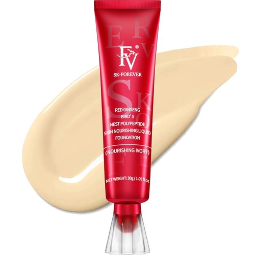 FV Waterproof Liquid Foundation - Hydrating, Long-Lasting Makeup for Normal & Dry Skin | Nourishing Ivory, 30ml
