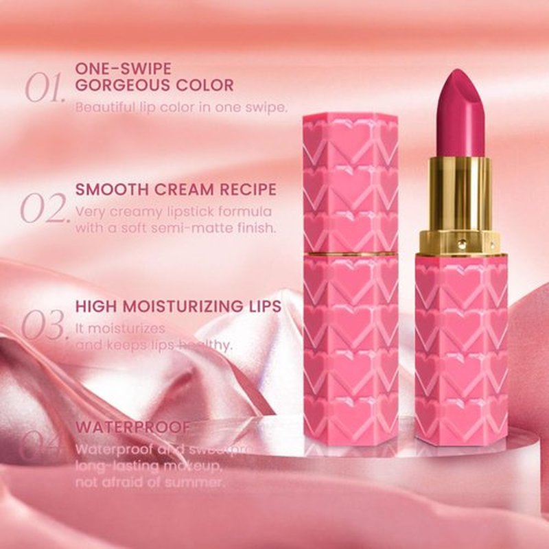 Evpct Matte Lipstick Set - 3 Pcs Silky Velvet in Plum Purple, Rose Red & Mauve | Long-Lasting, Smudge-Proof
