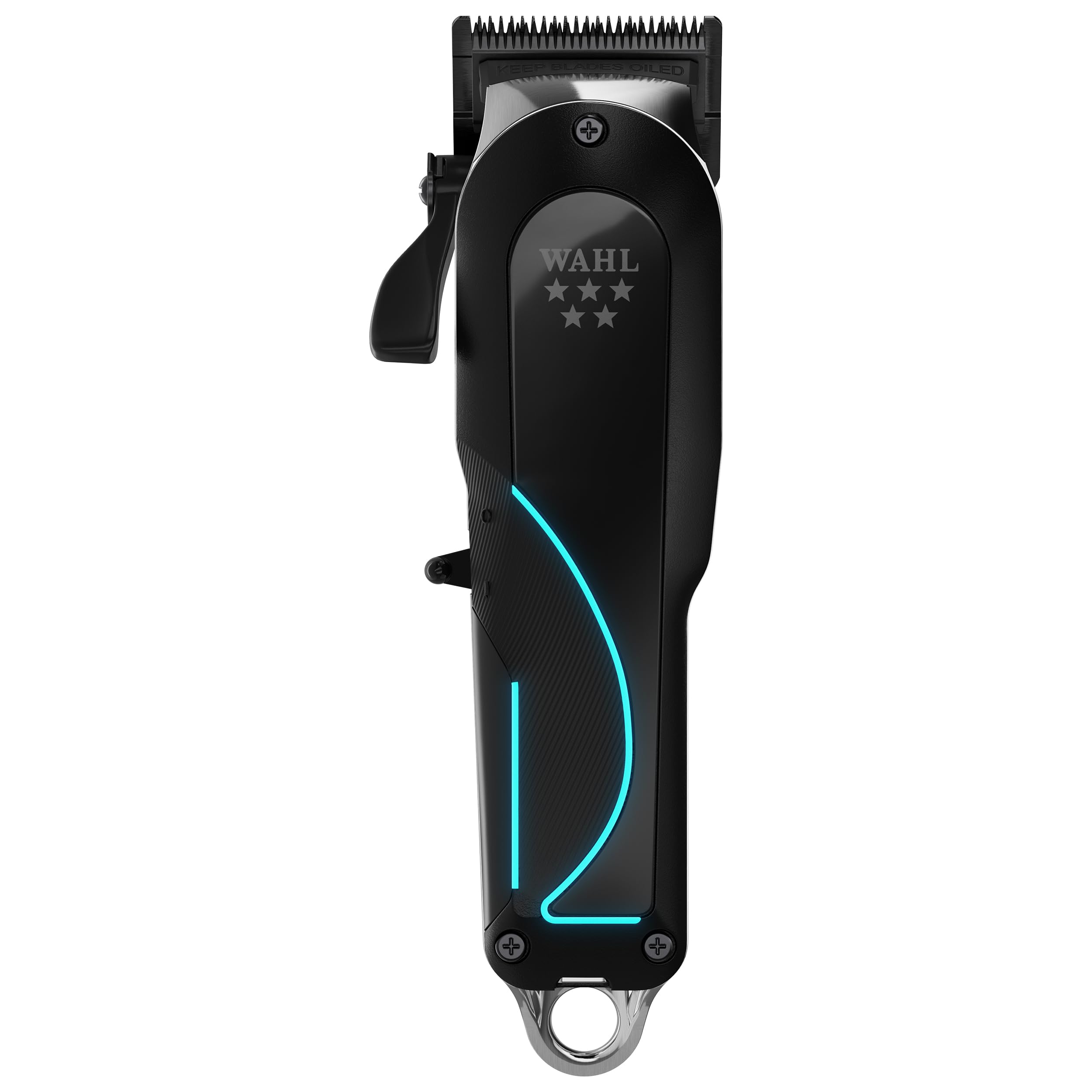 Wahl Professional Senior 2.0 Cordless Clipper, Carbon Steel DLC Coated Blade with Zero Gap Capability, Adjustable Taper Lever, Lithium Ion Power, Black and Metallic Silver