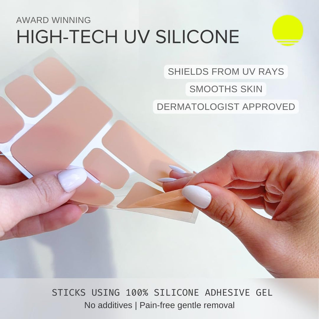 Sun Patch, Reusable Sunblock Patches for Nose, 100% Silicone Sunscreen Nose Patches for UV Protection, Face Stickers with UPF 50, 1 Pack/4 Pairs