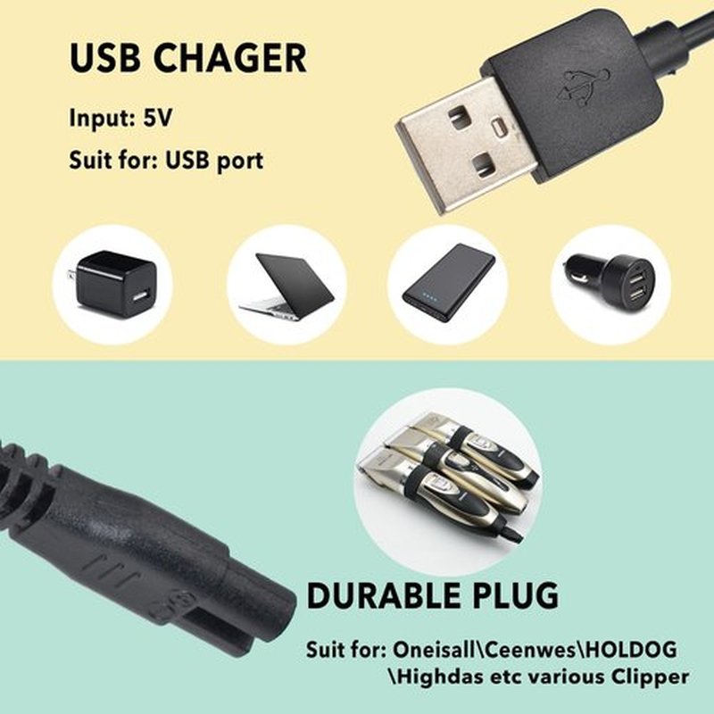 SUPRENT Hair Clipper Charger Cord - Universal Replacement for Electric Clippers & Trimmers | Compatible with Ceenwes & Oneisall