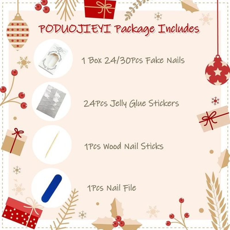 Long Stiletto Press on Nails Red Glitter French Christmas Fake Nails 3D Bow with Rhinestones Design Winter Xmas Acrylic False Nail Snowflake Glue on Nail Candy Stripes Stick on Nails for Women 24Pcs