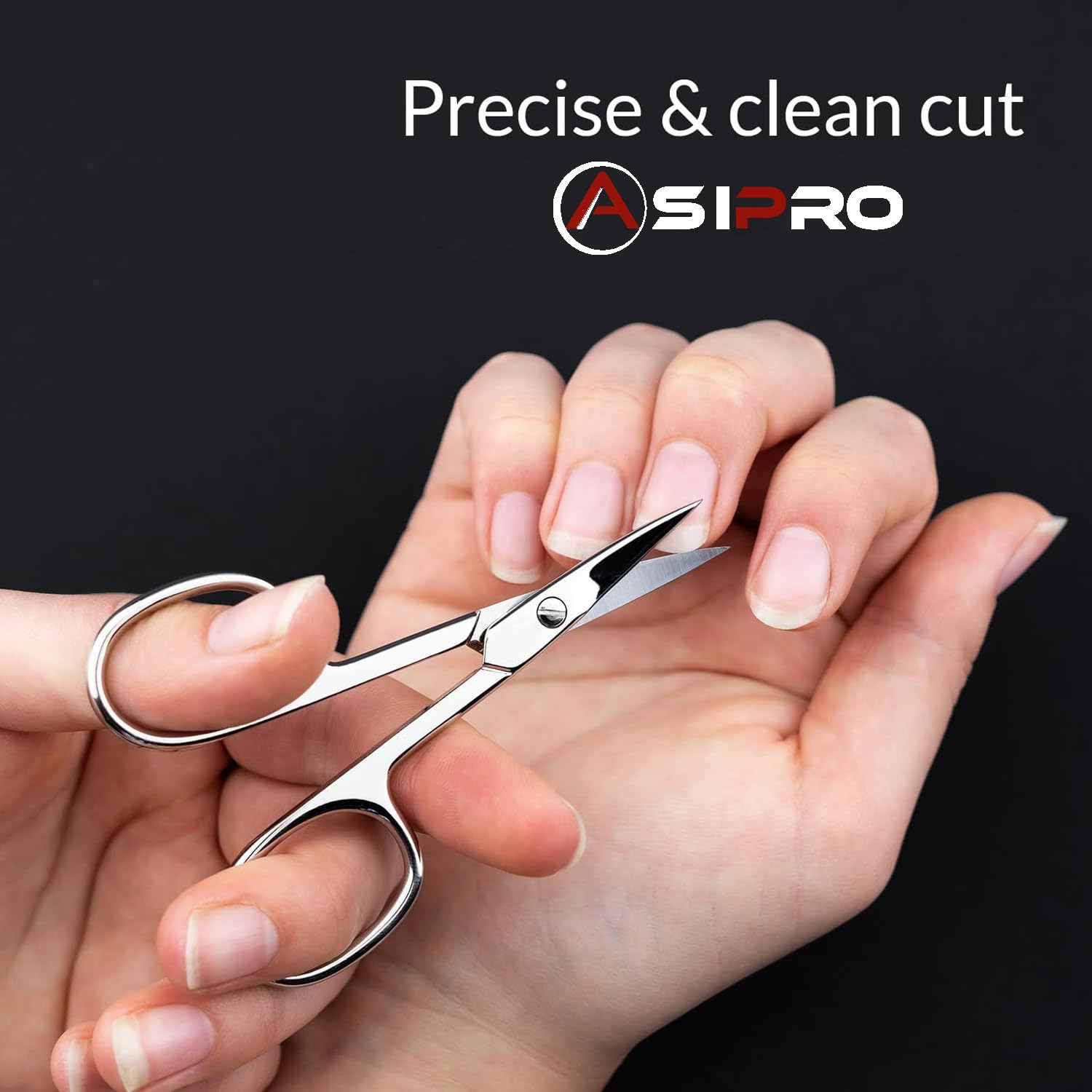 ASIPRO Nail Scissors for Women & Men with Pouch Manicure Gifts Scissors for Nails Toenail Scissors Adults Tijeras para Uñas Fingernail Scissor Toe Nail Scissors Curved