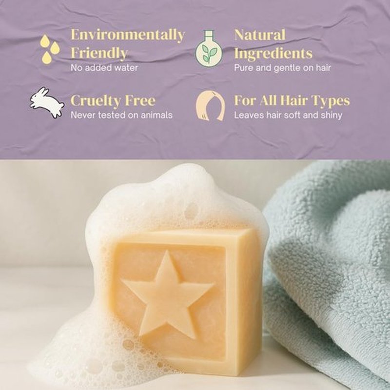 Skiennix Shampoo Bar - Lemongrass Verbena Fragrance, Salon Quality Solid Shampoo with Argan Oil - Sulfate Free, Vegan, Eco-Friendly