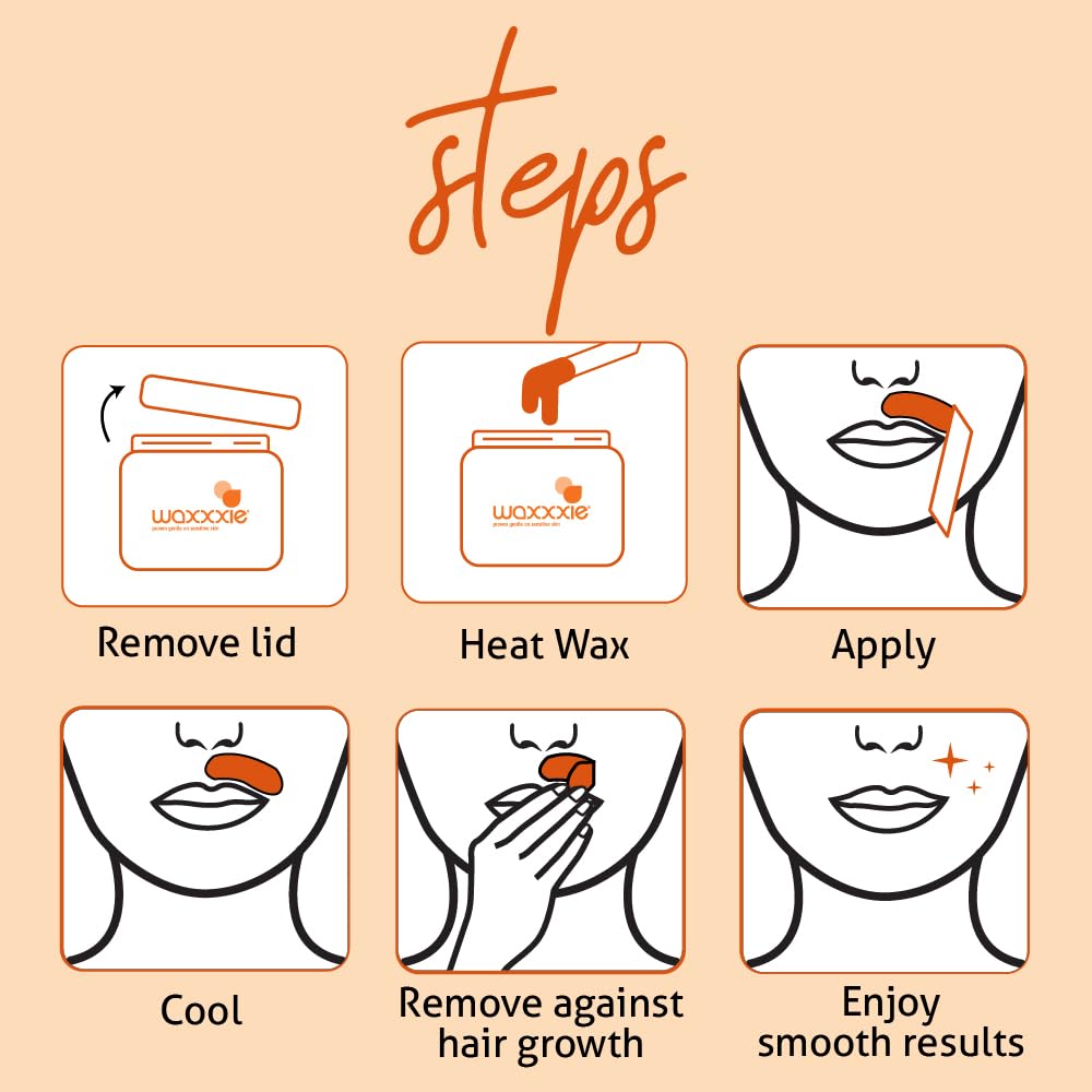 Waxxxie Salon Wax 6.7 fl oz Microwaveable Peel Off Hard Wax, Spatula Incl