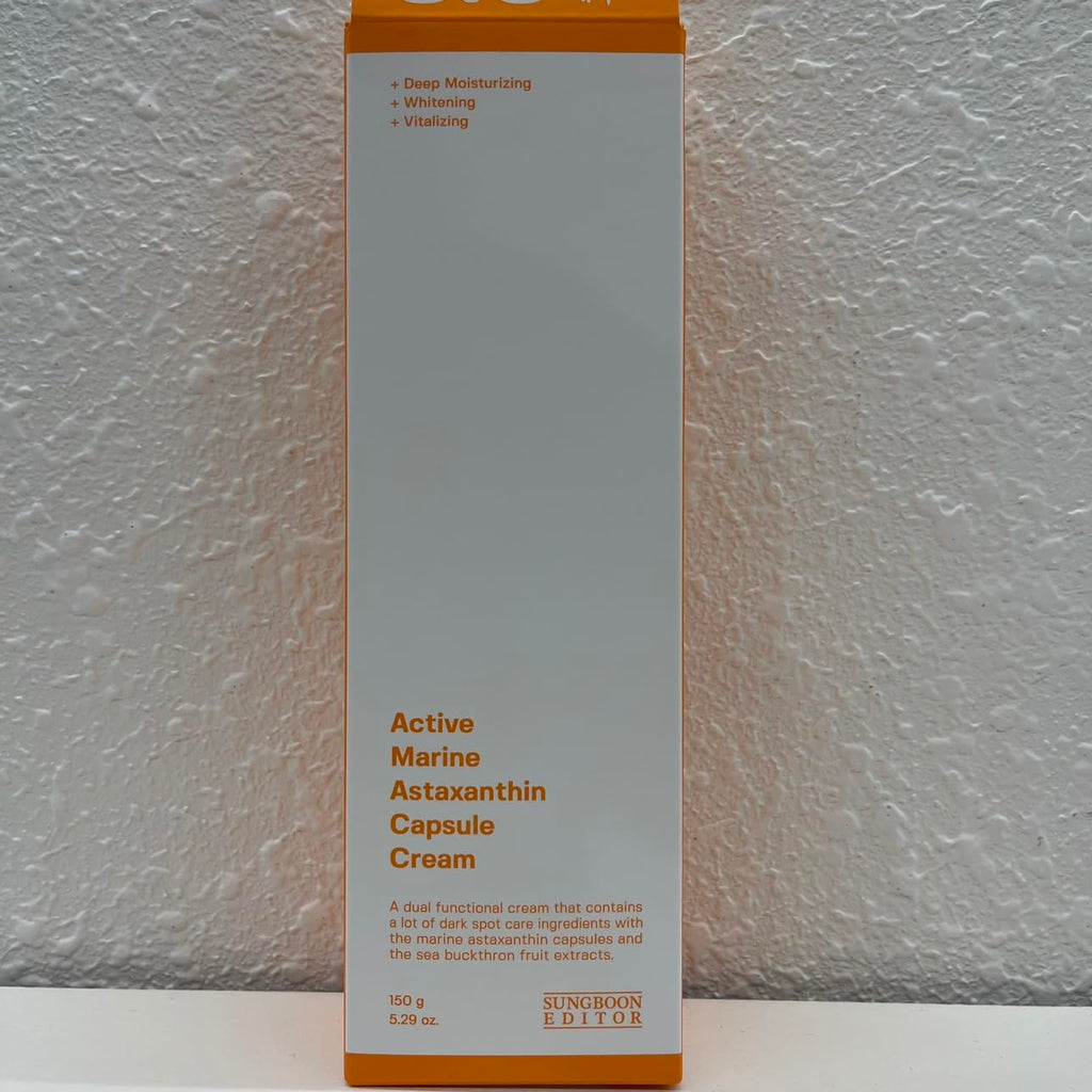SUNGBOON EDITOR Active Marine Astaxanthin Capsule Cream 50ml, Facial Cream for Brightening, Deep Hydration, Soothing, Moisturizer