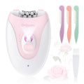 Epilator, Epilators Hair Removal for Women - 2-Speed Epilator with 36 Tweezers & Massage Pad, Rechargeable LED Hair Removal Device for Face/Bikini/Arms/Legs/