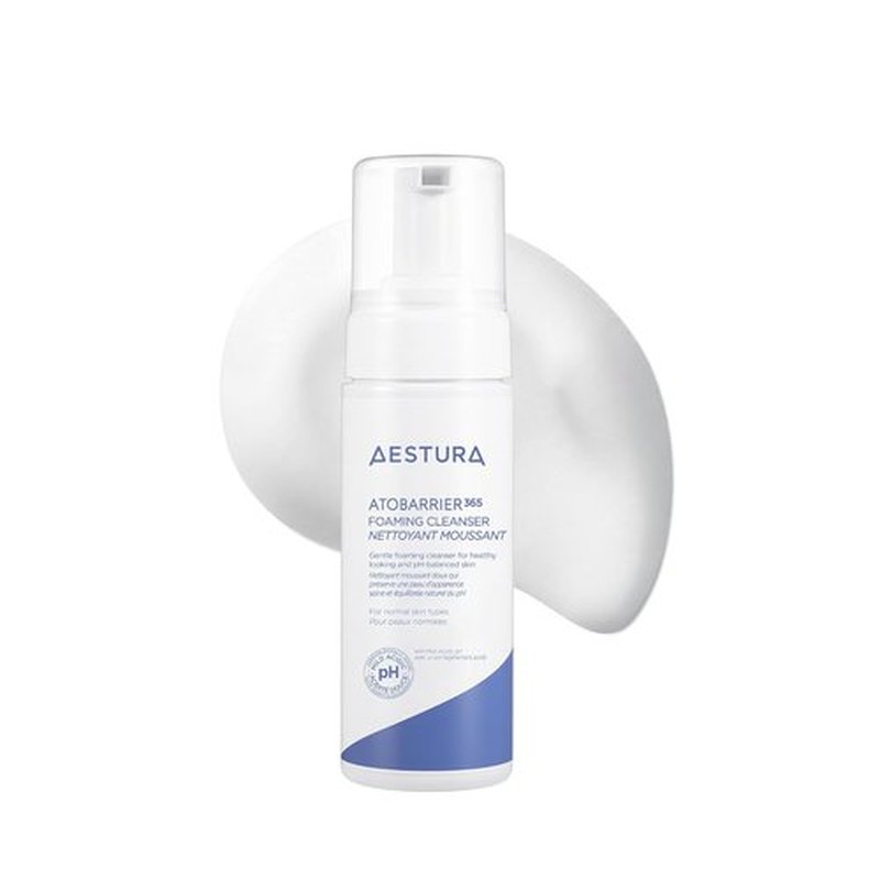 AESTURA ATOBARRIER365 Gentle pH-Balanced Foaming Cleanser - Hydrating Formula with Ceramides | 150ML / 5.07 oz for Dry Skin