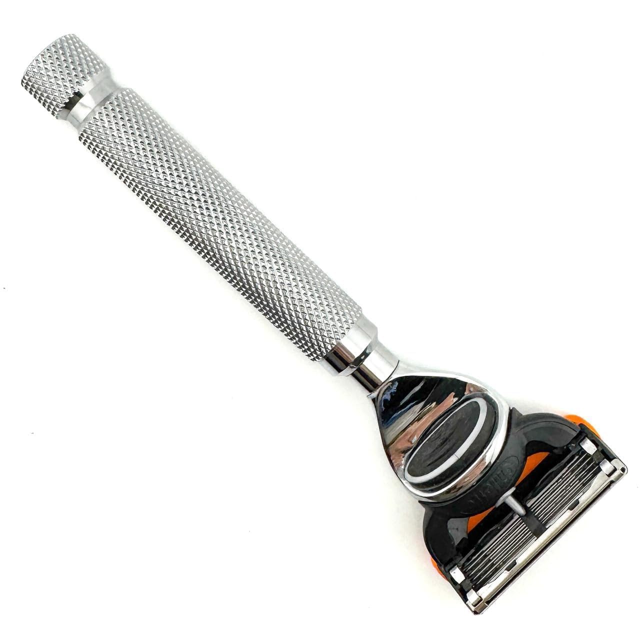 Parker 5-Blade Razor Handle – Compatible with GIllette Fusion Cartridges, Weighted Metal Handle for Smooth, Tug-Free Shaving | Premium Men’s Razor, Gift-Ready, Includes 1 Gillette Fusion Cartridge