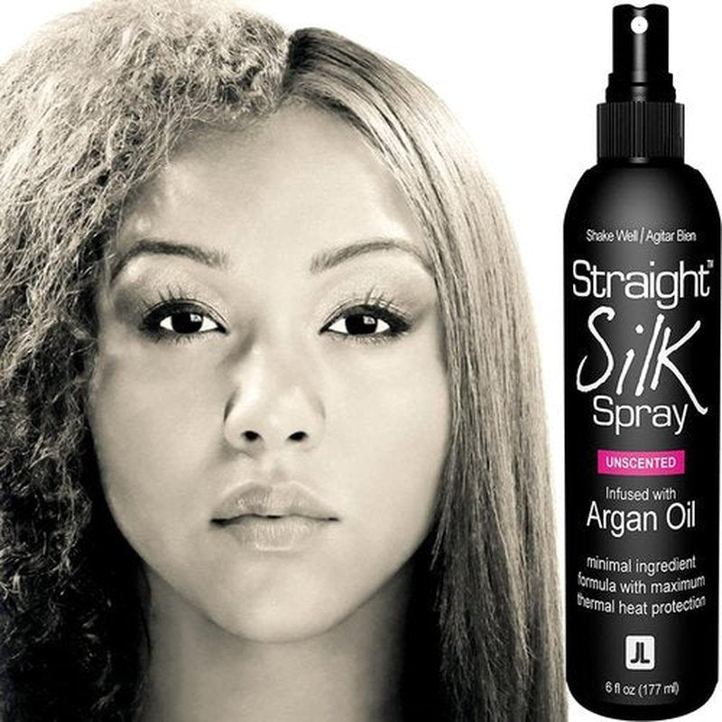 Silk Spray by Straight - Moroccan Argan Oil Thermal Protector for Hair | Alcohol-Free, Heat Protectant up to 450°F | 6oz