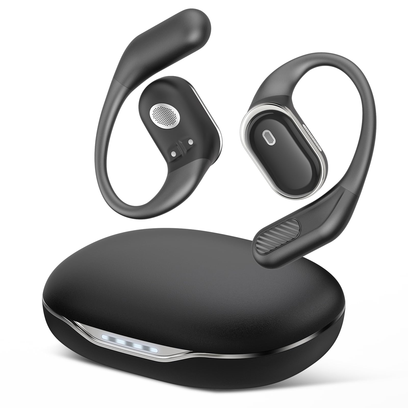 TRAUSI Wireless Earbuds Bluetooth Headphones Stereo Ear Buds, ENC Noise Cancelling Mic, IPX7 Waterproof Earphones with Hook Yellow