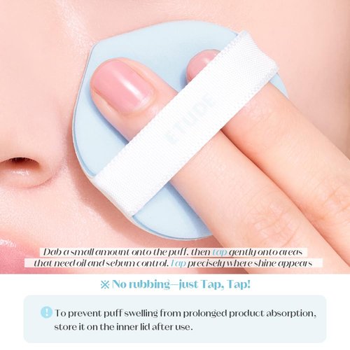 ETUDE Sebum Soak Jelly Pressed Powder makeup setting powder oil control, matte finish for oily and combination skins