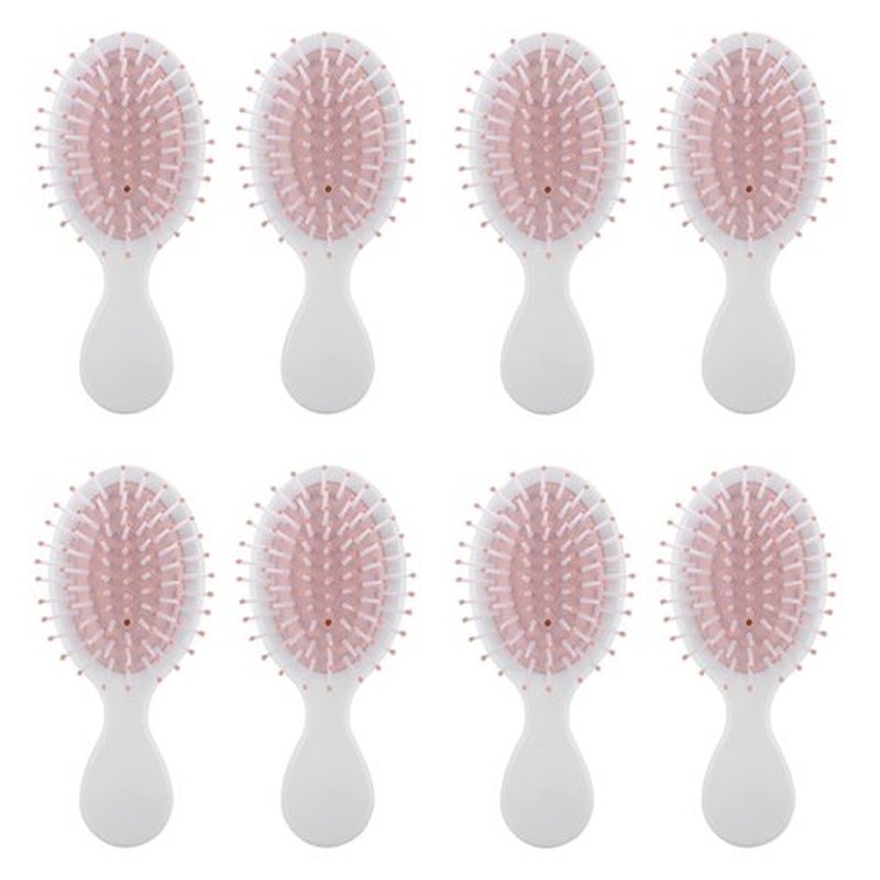 Bridesmaid Proposal Gifts 8pcs Mini Travel Brush bachelorette party accessories Cute hair Brush for Wedding Party Favors for Wedding Party Favors (White, 8pcs)