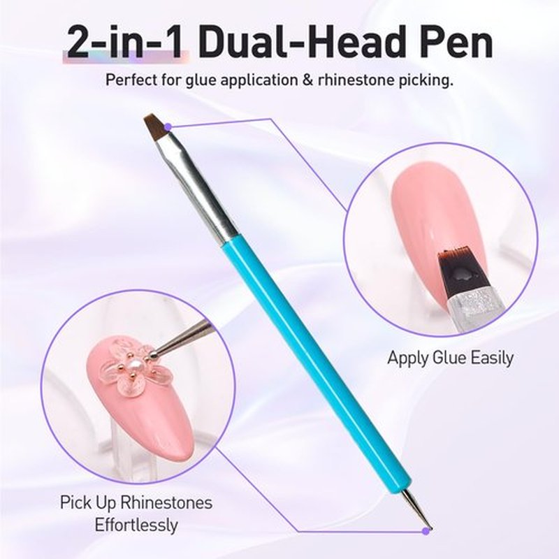 Finger Secret 3D Sculpting Gel Kit – 2×20g Nail Art Gels with Dual Pens, Gold & Silver Chrome Powders, Brushes & Rhinestone Tray for DIY Nail Design at Home or Salon