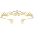 Vovii Gold Tiaras for Women, Gold Rhinestone Princess Crown Small Tiara for Women Halloween Costume Party Prom Bride Birthday
