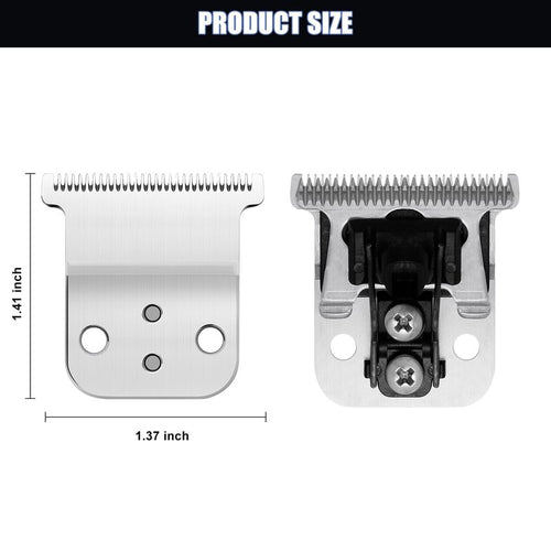 2 Pack Replacement T-Blade Set for D7/D8 Steel Blade, Compatible with SlimLine Pro Li D7/D8 Hair Clipper Trimmer (silver)