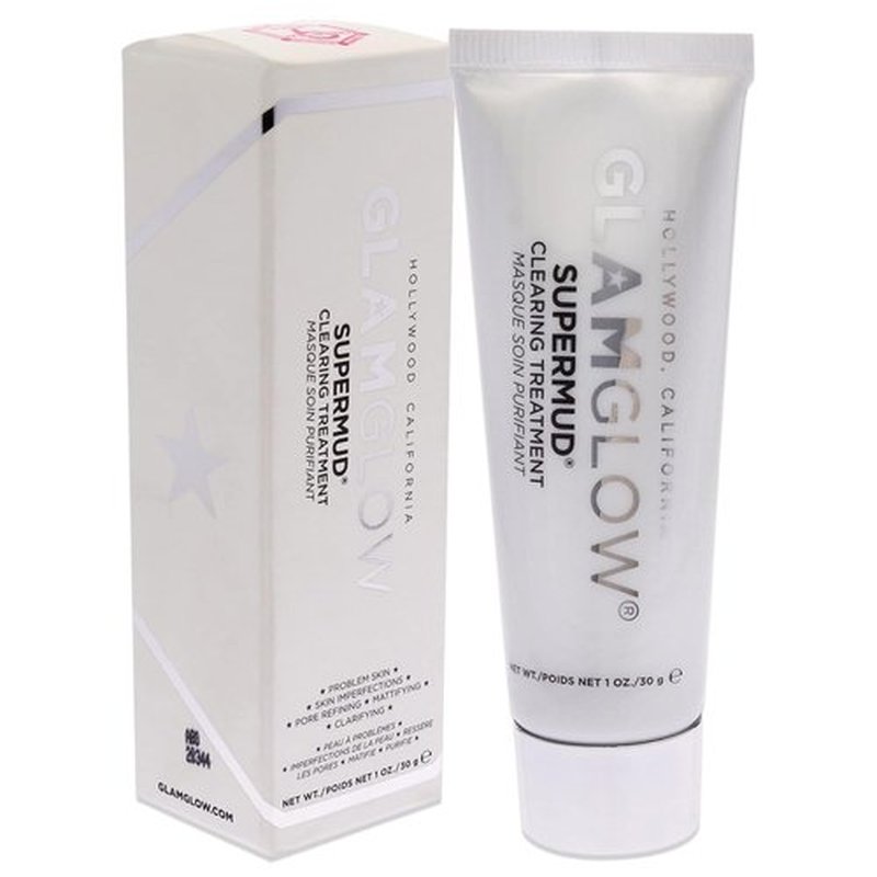 Glamglow Supermud Clearing Treatment - Deep Cleansing Facial Mask for Clear Skin | 1 oz
