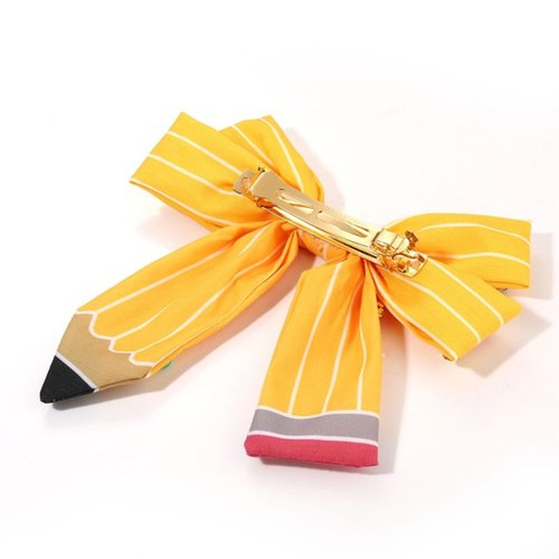 Pencil Hair Bows for Women Back To School Hair Bow Clips Teacher Hair Accessories Pencil Hair Clips Cheer Bows Large Hair Bows School Accessories Teacher Appreciation Gifts (Pattern Q)