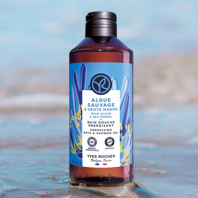 Yves Rocher Wild Algae Sauvage Sea Fennel Energizing Bath and Shower Body Gel - 400 ml. / 13.5 fl.oz.