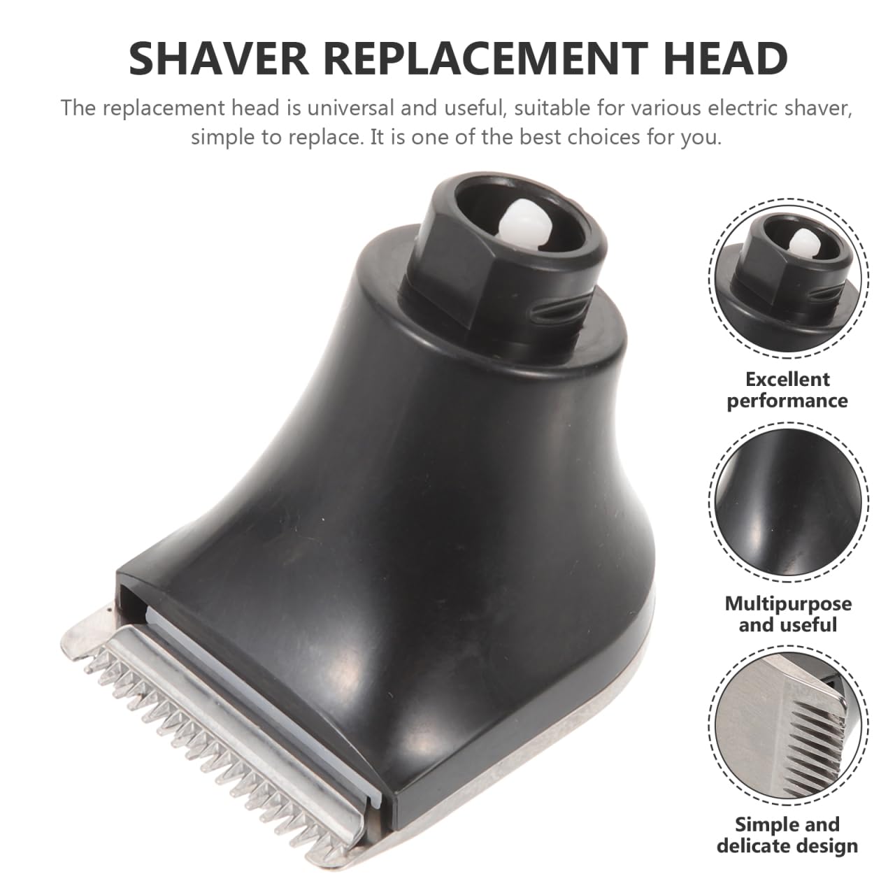 VINTORKY Universal Electric Shaver Replacement Head Detachable Razor Accessories Easy to Install for Men Home and Salon Use