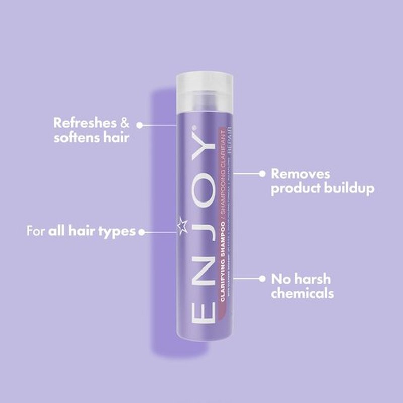 Enjoy Clarifying Shampoo - Deep Cleansing Sulfate-Free Detox for All Hair Types | 10.1 Fl Oz