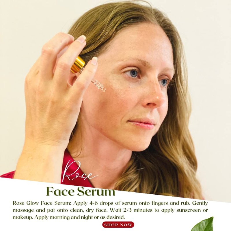 Red Rose Naturals Rose Glow Radiance Face Serum | Daily Hydration For Anti-Aging, Glowing Serum For All Skin Types, Suitable for oily skin, dry skin, sensitive skin | Vegan - 15 ml