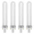 Lurrose 4pcs Nail Dryer Lamp Bulbs Replacement 9W UV 365nm Tube for Nail Art Dryer UV Lamp Light