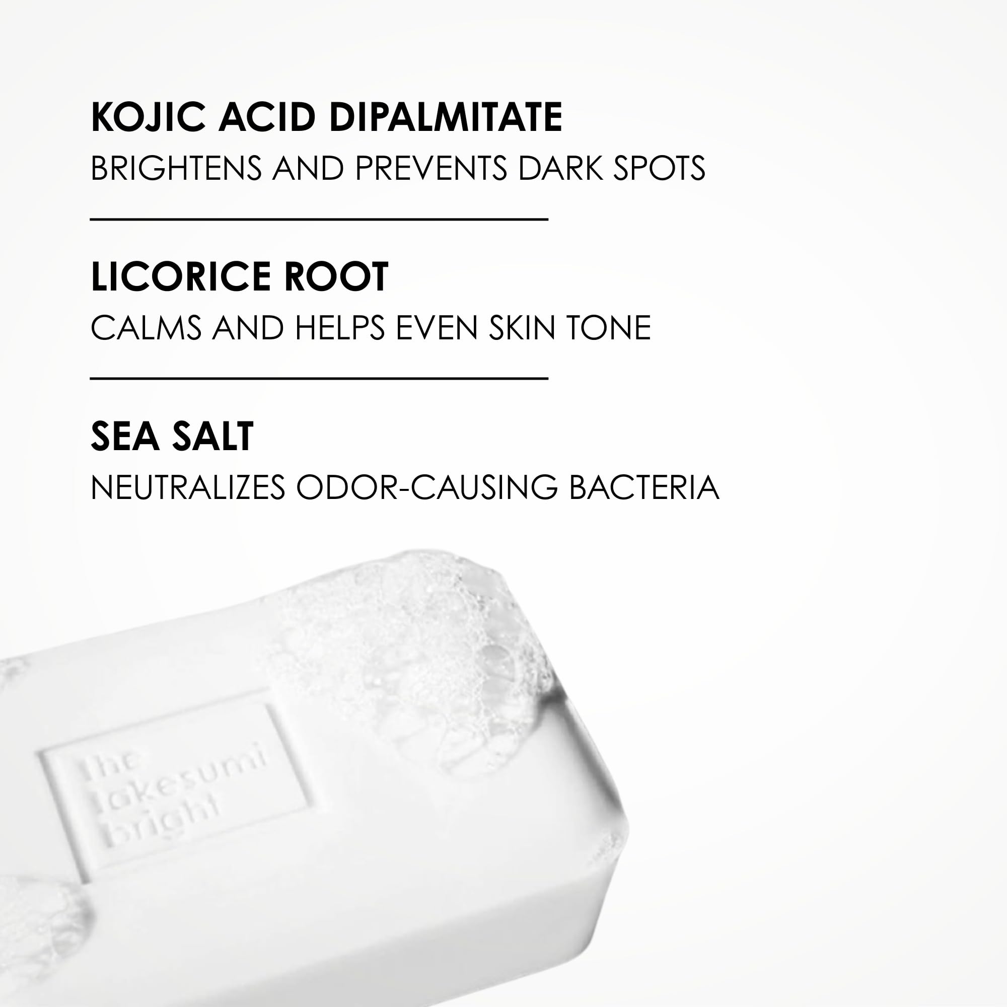 Kaia Naturals the takesumi bright® the kojic acid brightening bar – Natural Bar Soap for Dark Spots, Pigmentation, and Odor Control