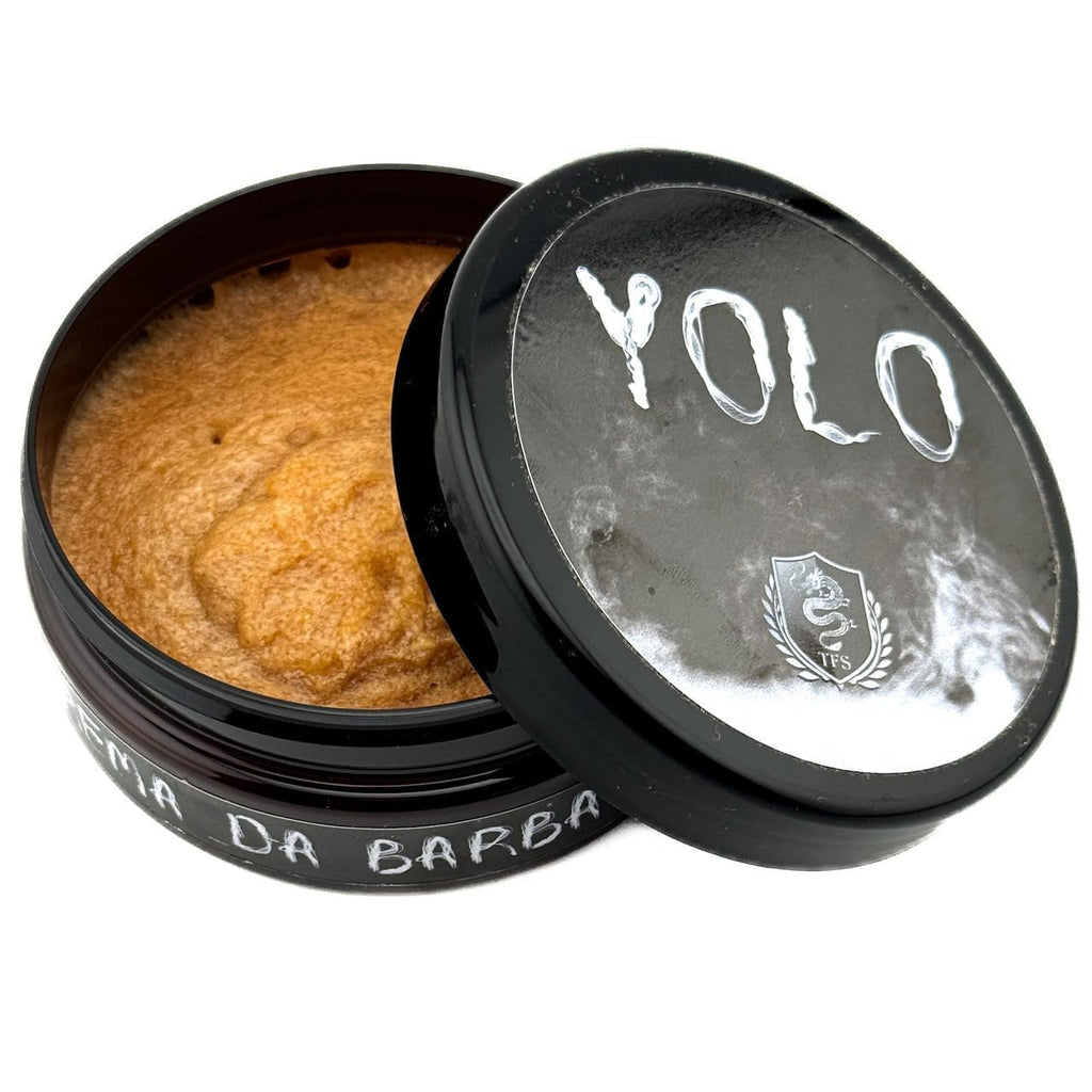 TFS Torino Yolo Shaving Cream 150 ml – Mango & Shea Butter Formula with Argan & Castor Oil – Smoky Tea & Tobacco Fragrance – Protective & Moisturizing Shave Cream