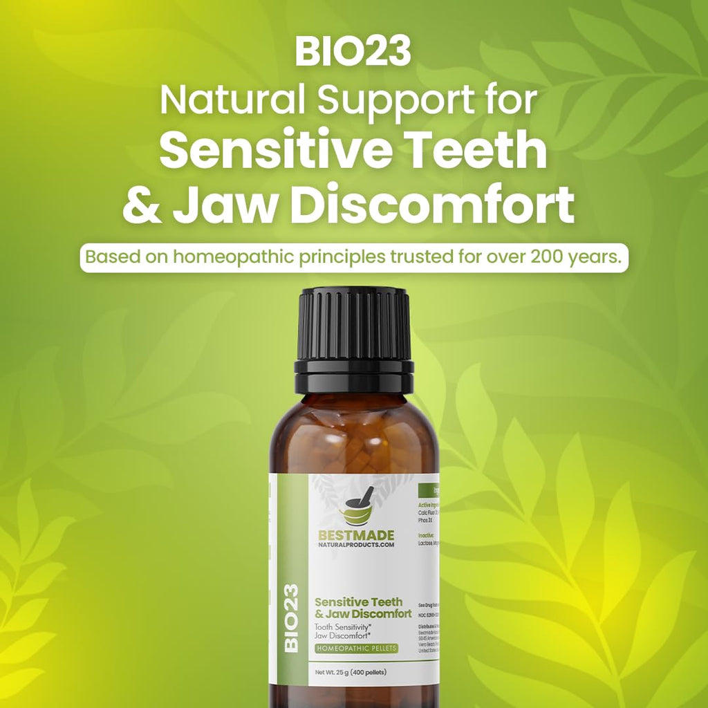 Bestmade Natural Products Toothache & Nerve Support in Jaw BIO23 - Relief for Tooth Sensitivity and Oral Discomfort, 350 Pellets