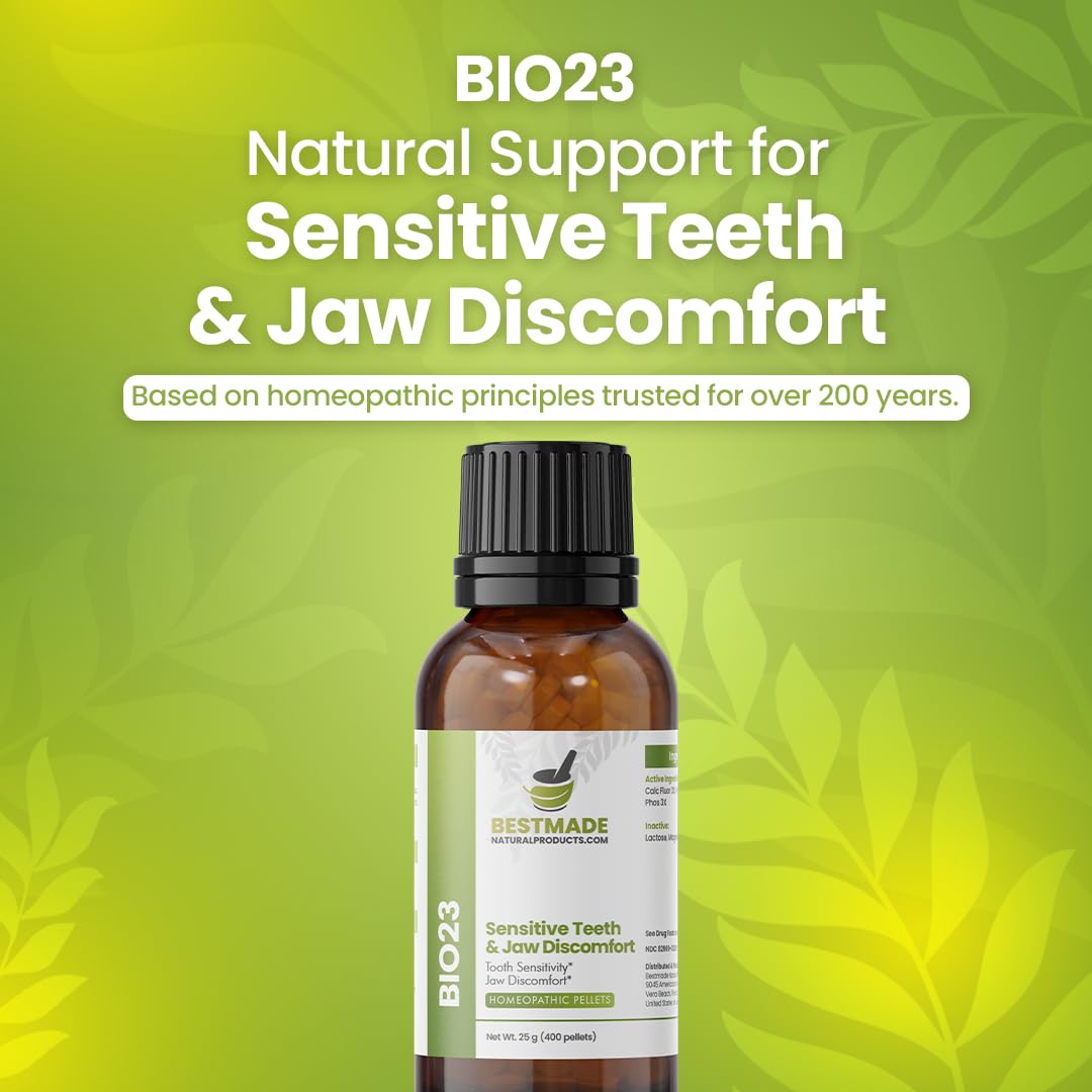 Bestmade Natural Products Toothache & Nerve Support in Jaw BIO23 - Relief for Tooth Sensitivity and Oral Discomfort, 350 Pellets