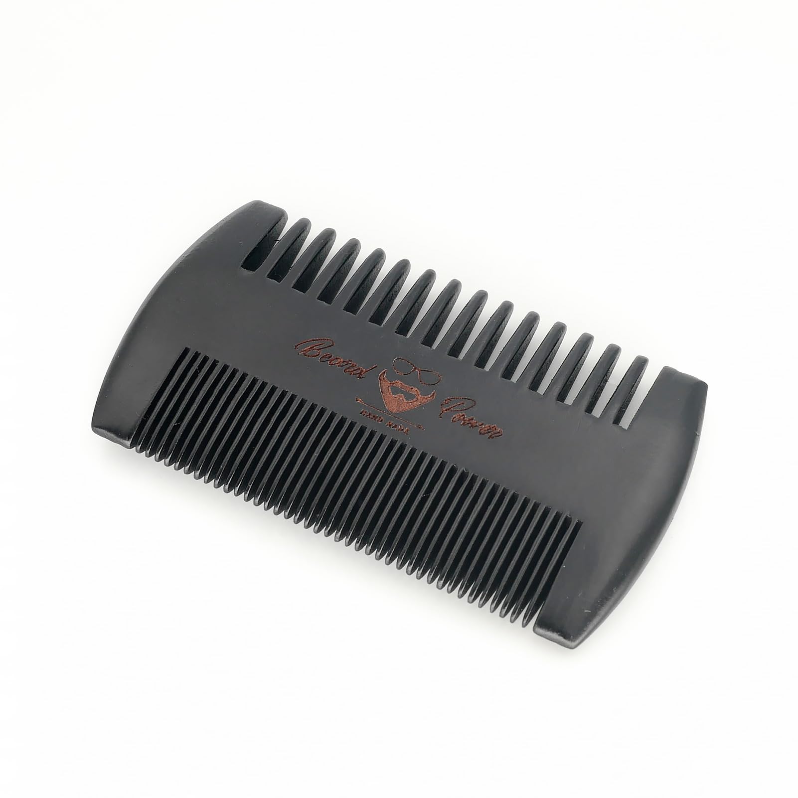 Menesia Black Wooden Beard comb for Men with Travel Case