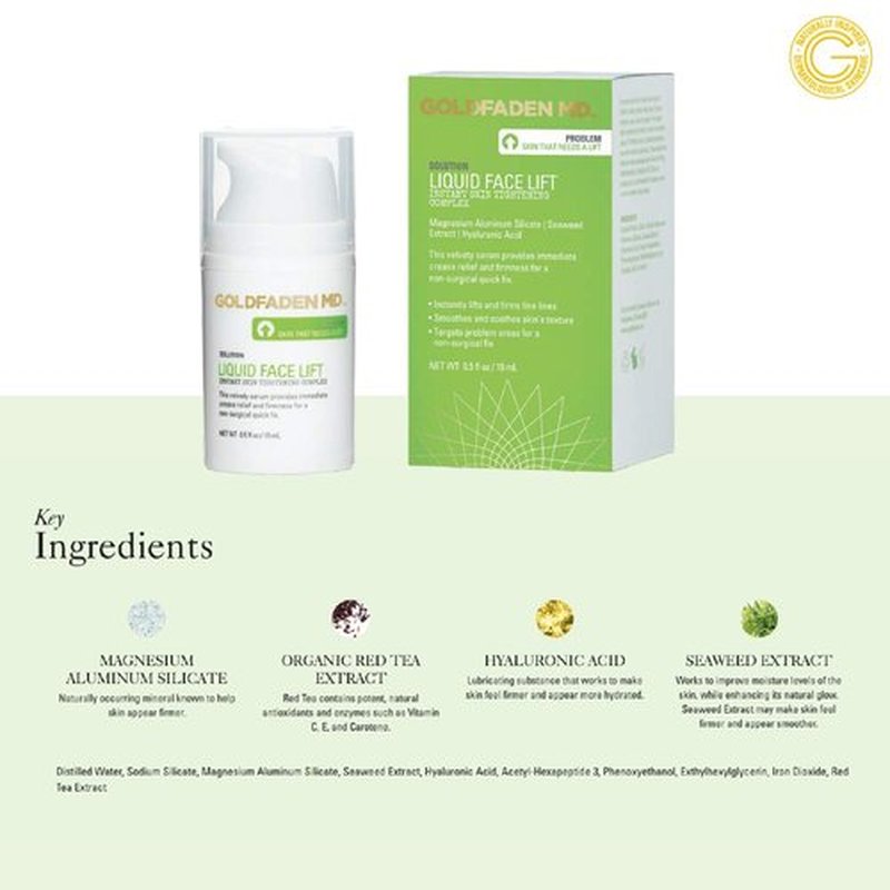 Goldfaden MD Liquid Face Lift - Rapid Skin Smoothing & Firming Treatment | 0.5 fl. oz.