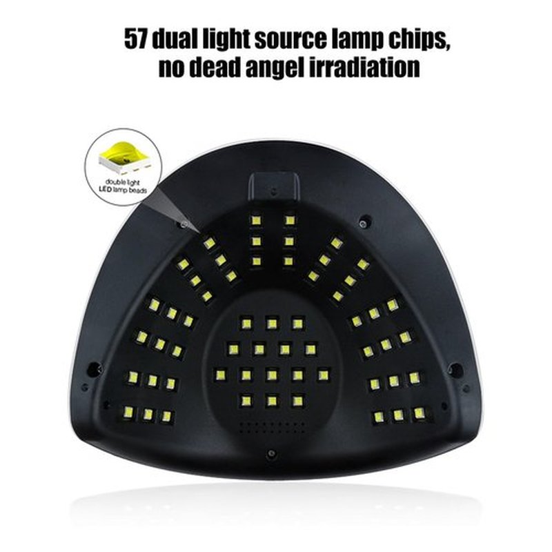 Dioche Nail Gel Dryer 150W LED Light Quick Drying Finger & Toe Nail Art Machine - Professional Gel Drying with 57 Light Chips & Infrared Sensor