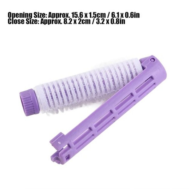 Skiennix Fluffy Korean Perming Rod Rollers - 20pcs DIY Hair Curling Kit for Root Perm | Purple