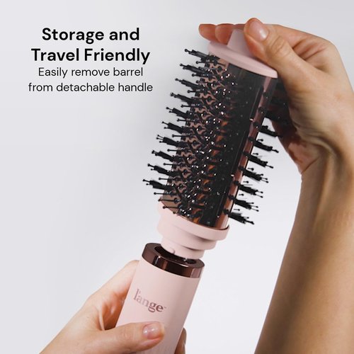 L'ANGE HAIR Multi-Volume Series Blow Dryer Brush | Interchangeable Hair Dryer Brush with Ionic Titanium Barrel for Smooth, Voluminous Styling | Black - Oval 60mm