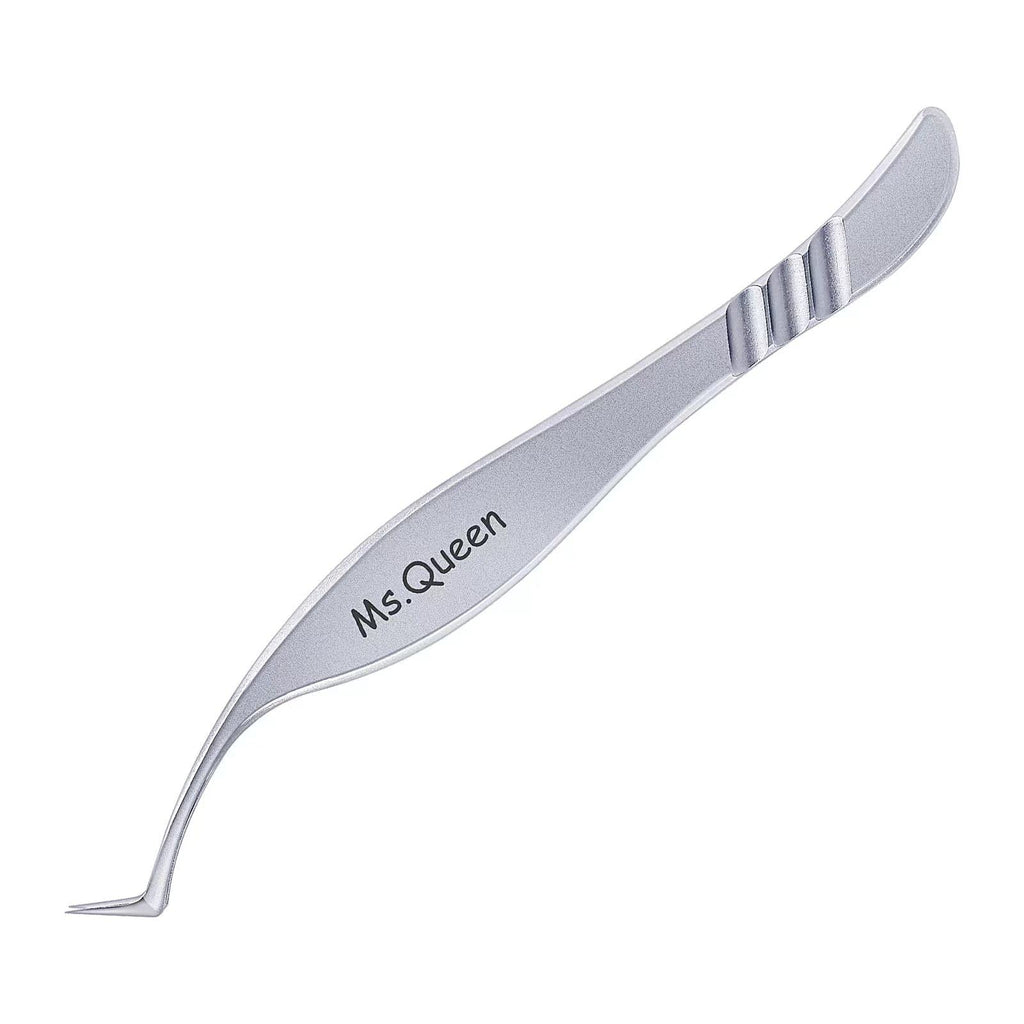 Ms.Queen Eyelash curlers, Precision Master Lash Tweezers S-Curved 45 Degree Eyelash curlers for Mega Volume Lashes Extensions