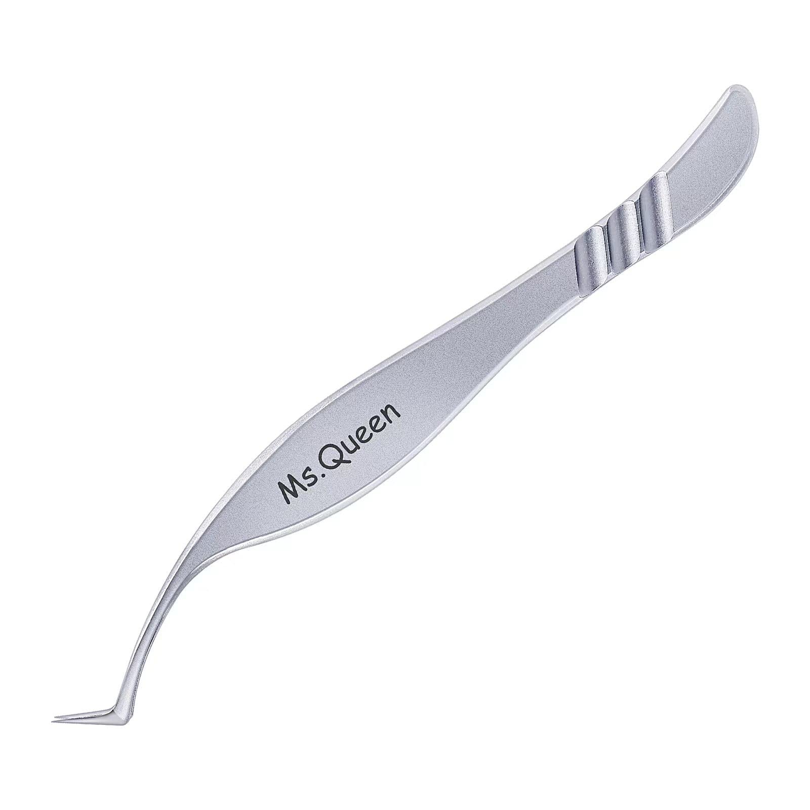 Ms.Queen Eyelash curlers, Precision Master Lash Tweezers S-Curved 45 Degree Eyelash curlers for Mega Volume Lashes Extensions