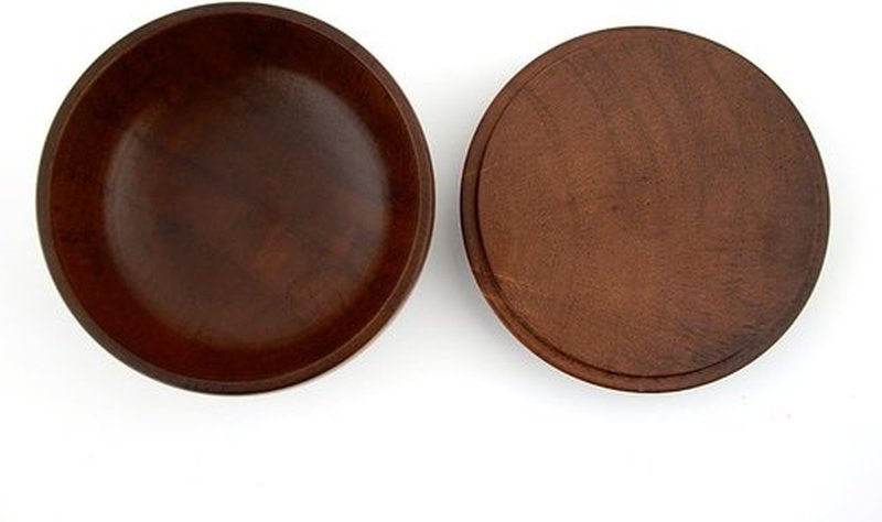 Grandslam Wooden Shaving Bowl - Easy Lather Design with Lid | Premium Oak Wood for Men