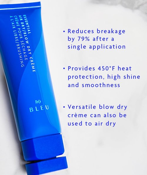 Essential Air Dry Blow Dry Creme | Lightweight Heat Protectant Styling Cream for Frizz Control + Hydration & Shine | Nourishing Hair Smoother for All Hair Types | R+Co BLEU